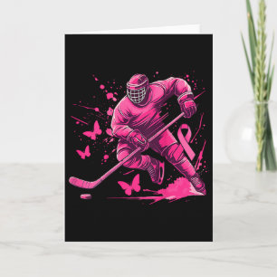 (auf Ck) Eishockey-Brustkrebs-Bewusstsein Spieler  Karte