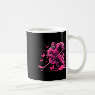 (auf Ck) Eishockey-Brustkrebs-Bewusstseins-Spieler Kaffeetasse
