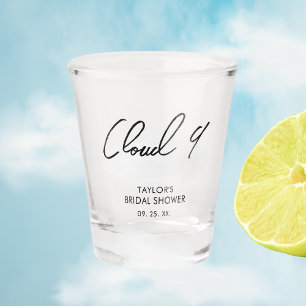 Auf Cloud 9 Brautjungfernparty Minimalistisches Ga Schnapsglas