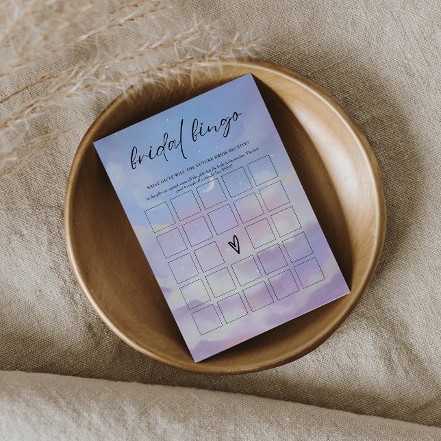 Auf Cloud 9 Brautparty Bingo Game Card Einladung (Von Creator hochgeladen)