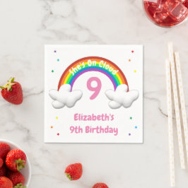 Auf Cloud 9! Rainbow Birthday Serviette