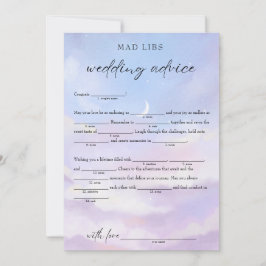 Auf Cloud 9 Wedding Advice Bridal Libs Game Einladung