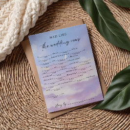 Auf Cloud 9 Wedding Vows Bridal Libs Game Einladung