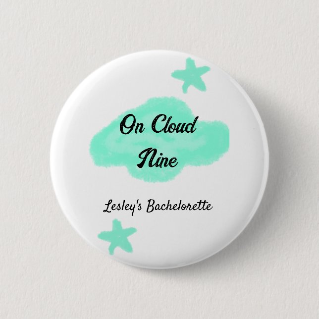 Auf Cloud neun pastellgrünen Wolken Stern Bachelor Button (Vorderseite)