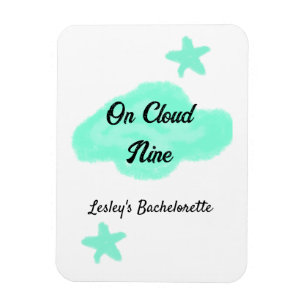 Auf Cloud neun pastellgrünen Wolken Stern Bachelor Magnet