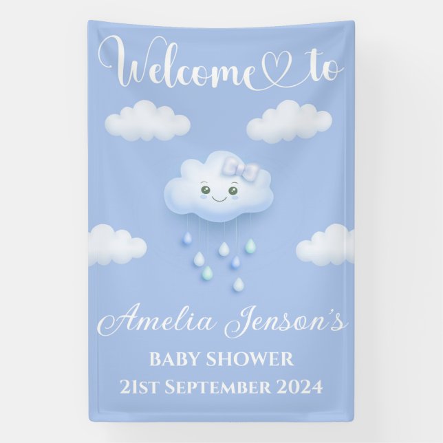 Auf Cloud Nine Baby Showwall Banner/Willkommenszei Banner (Vertikal)