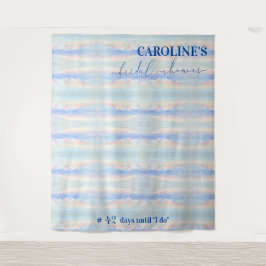 Auf Cloud Nine Pastell Brautparty Begrüßungszeiche Wandteppich