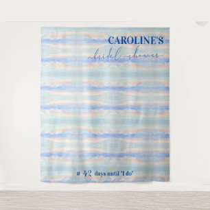 Auf Cloud Nine Pastell Brautparty Begrüßungszeiche Wandteppich