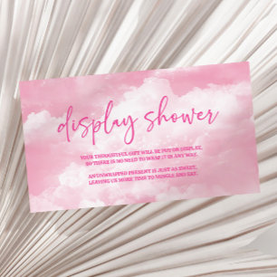 Auf Cloud Nine Pink Baby Shower Dusche Begleitkarte