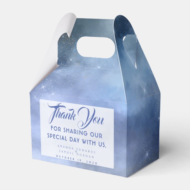 Auf Cloud Nine Wedding Geschenkschachtel (Vorderseite)