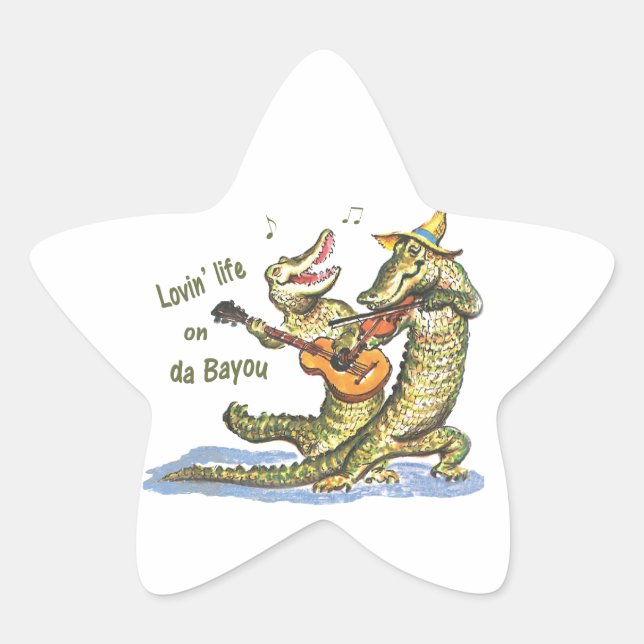 Auf da Bayou Stern-Aufkleber (Vorderseite)