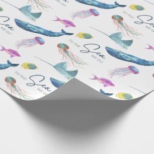 Auf das Meer gehen wir zum Wrackpapier Geschenkpapier