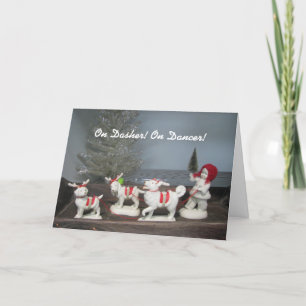 Auf Dasher! Auf Tänzer! Weihnachtskarte Feiertagskarte