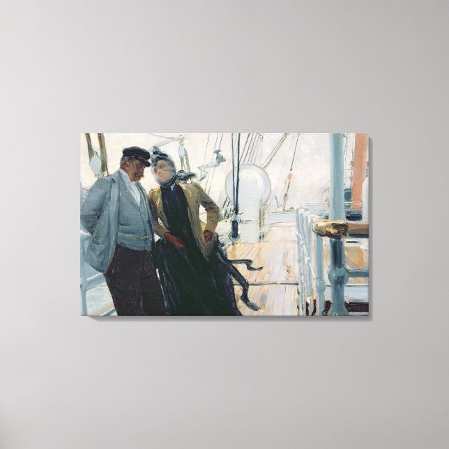 Auf Deck (Öl auf Leinwand) Leinwanddruck (Vorderseite)