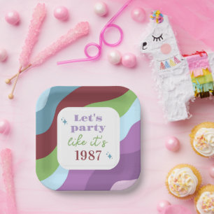 Auf dem 30. Geburtstag Lasst uns Party wie 1987 ma Pappteller