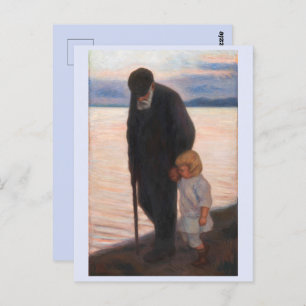 Auf dem Abend, Hugo Simberg Postkarte