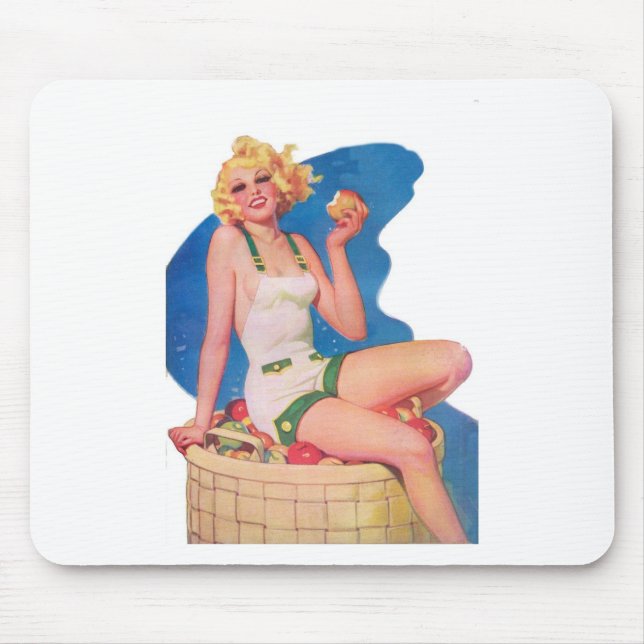 Auf dem Apfelkarren Mousepad (Vorne)