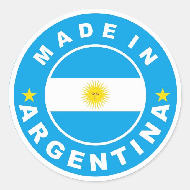 auf dem argentinischen Länderkennzeichen Runder Aufkleber
