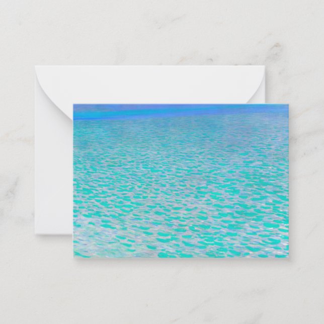 Auf dem Attersee durch Gustav Klimt Mitteilungskarte (Vorderseite)