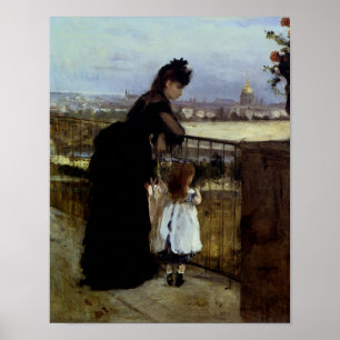 Auf dem Balkon durch Berthe Morisot Poster