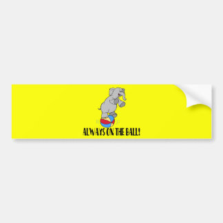 Auf dem Ball-Elefanten Autoaufkleber