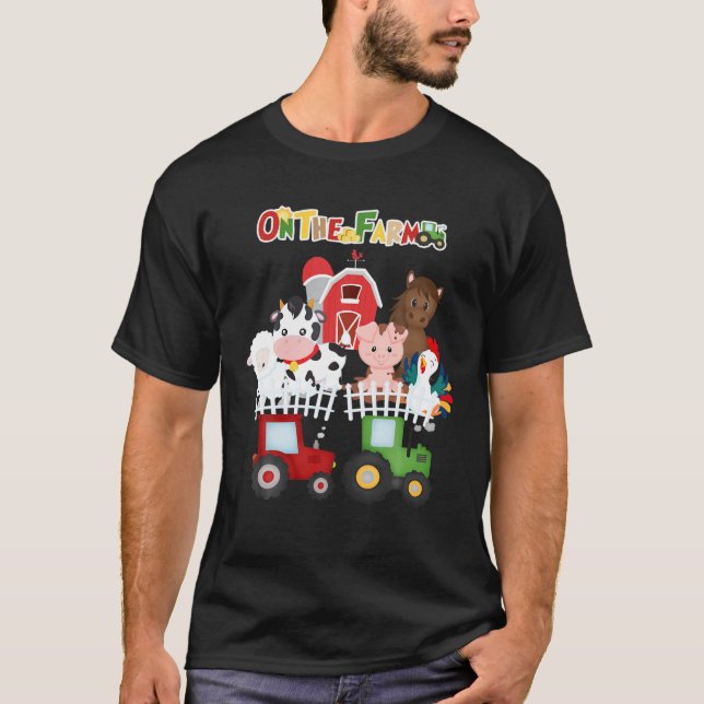 Auf dem Bauernhof Barnyard Landtiere Niedlichen Kl T-Shirt (Vorderseite)