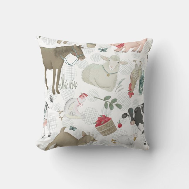 Auf dem Bauernhof Landgut Rustikal Niedlich Kissen (Vorderseite)