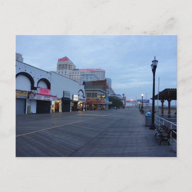 Auf dem Boardwalk in Atlantic City, NJ Postkarte (Vorderseite)