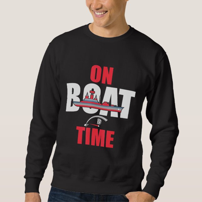Auf dem Boot Bootsfahrer Captain ankern die Ziege Sweatshirt (Vorderseite)