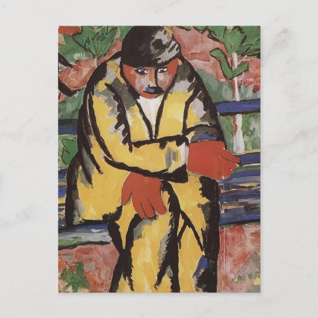 Auf dem Boulevard von Kazimir Malevich Postkarte (Vorderseite)