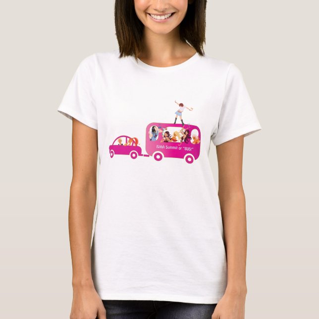 Auf dem Bus-Ringer-Tee T-Shirt (Vorderseite)