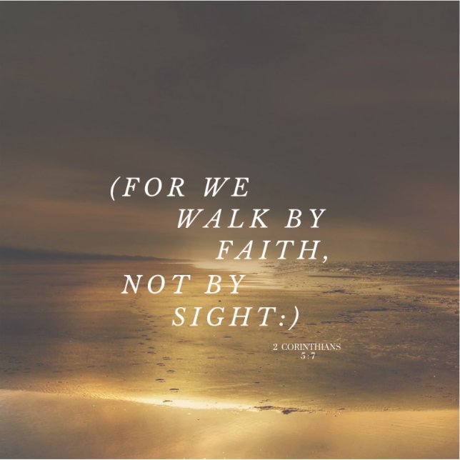 Auf dem Faith-Sticker laufen Aufkleber (Vorderseite)