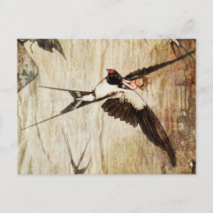 Auf dem Flügel Postkarte