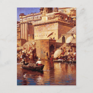 Auf dem Fluss Benares von Edwin Lord Weeks Postkarte