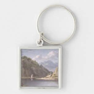 Auf dem Fluss Elbe, nahe Lowositz in Sachsen, Schlüsselanhänger