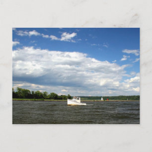 Auf dem Fluss Postkarte