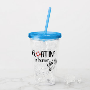 Auf dem Fluss schwimmen und meinen Leber schlagen Acryltrinkbecher