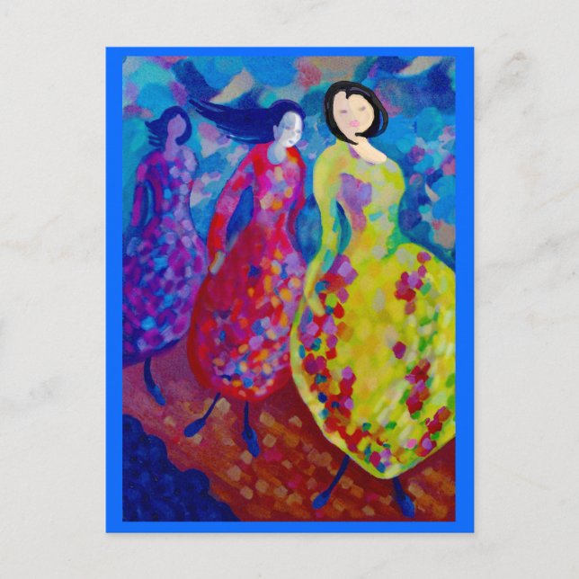 Auf dem Fußweg Postkarte (Vorderseite)