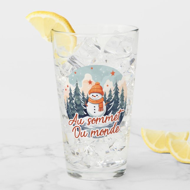 Auf dem Gipfel der Welt Glas (Vorderseite Ice)