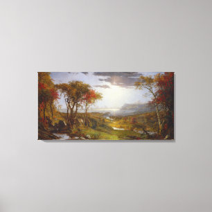 Auf dem Hudson 1860 (Öl auf Leinwand) Leinwanddruck