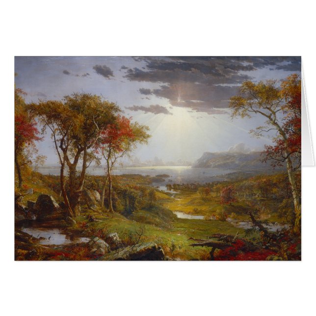 Auf dem Hudson River, 1860 (Öl auf Leinwand) (Vorderseite (Horizontal))