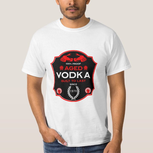 Auf dem Hügel um 40 Vodka Drinker T-Shirt (Vorderseite)