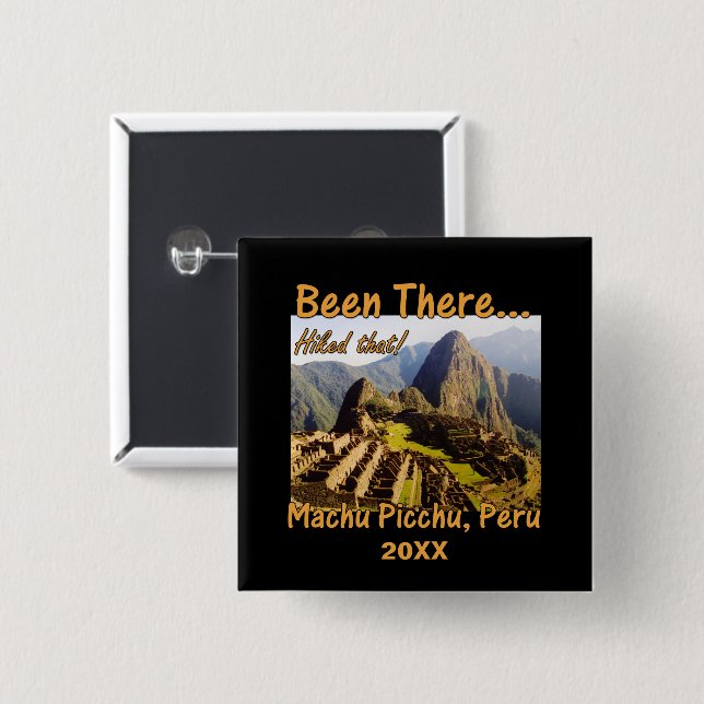 Auf dem Inka-Trail - Machu Picchu Button (Vorne & Hinten)