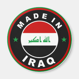 auf dem iraq-Länderetikett in runder Briefmarke Magnet