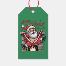 Auf dem Job Hazard Santa on Fire Geschenkanhänger