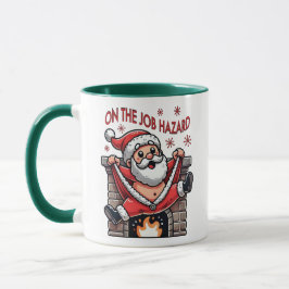 Auf dem Job Hazard Santa on Fire Tasse