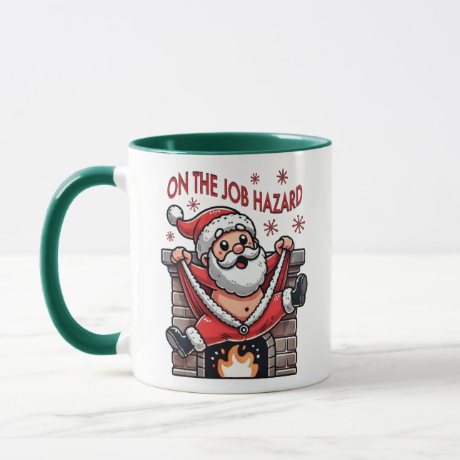 Auf dem Job Hazard Santa on Fire Tasse (Links)
