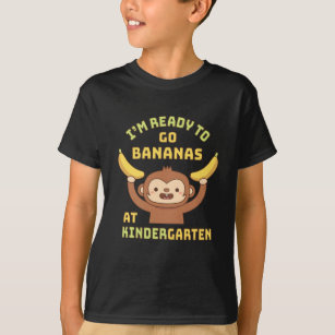 Auf dem Kindergarten Monkey Funny für Bananen bere T-Shirt