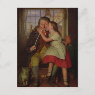 Auf dem Knie des Großvaters Postkarte