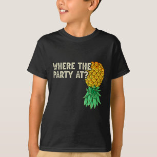 Auf dem Kopf Ananas, wo Party Funny Swinger T-Shirt
